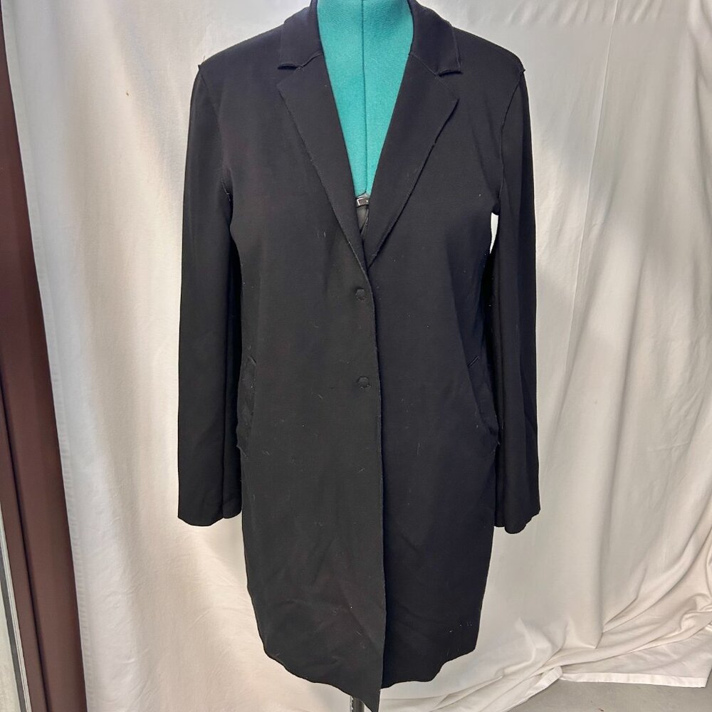 Carolina Belle Long Black Nylon Rayon Spandex Jacket Large - Picture 8 of 9